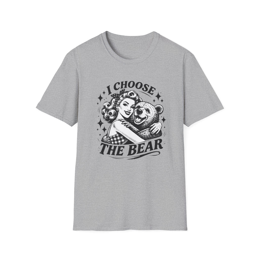 Feminist I choose the bear t shirt with woman and bear image