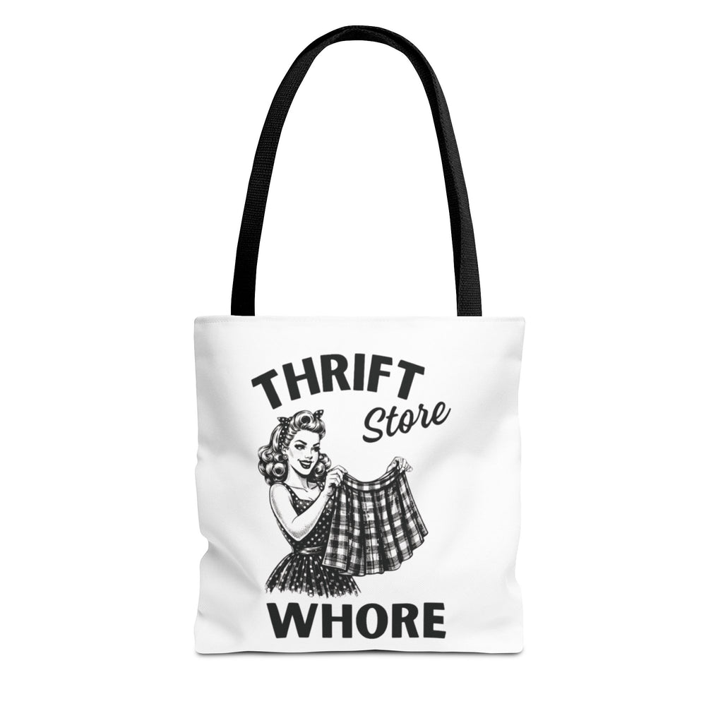 Thrift Store Whore Tote Bag – Funny Vintage Pin-Up Thrifting Quote