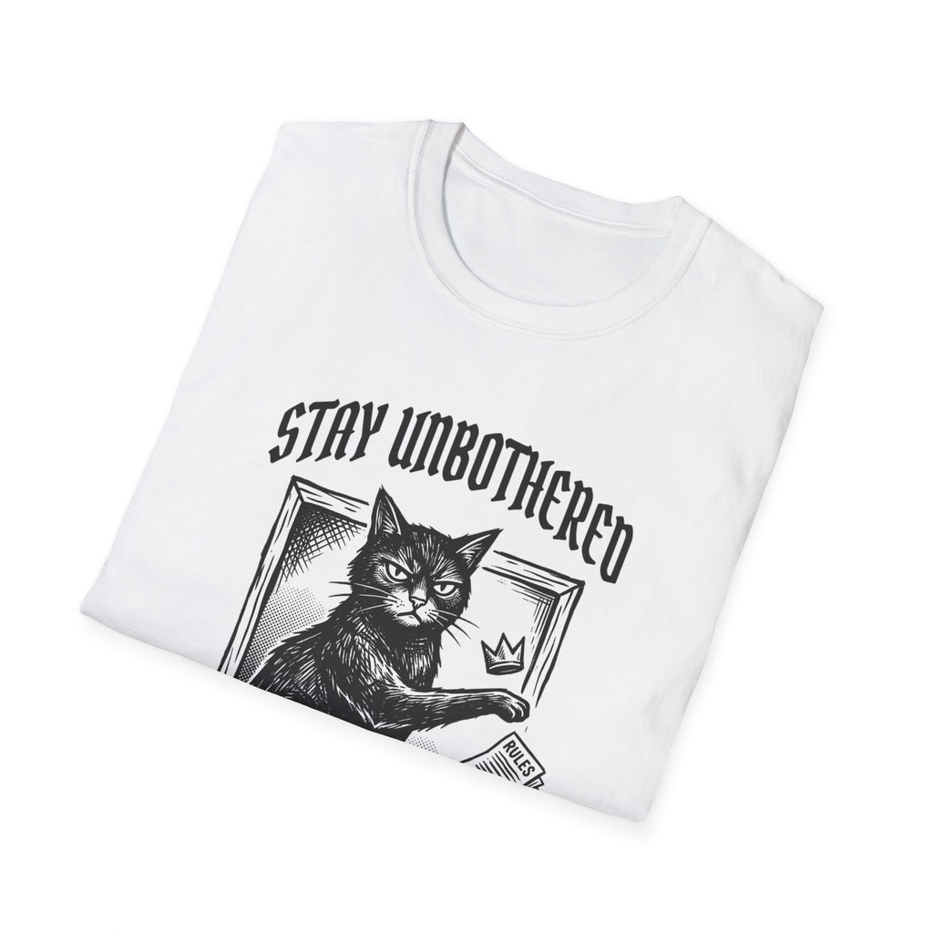 Stay Unbothered Stay Untamed Black Cat Tee | Edgy Cat Shirt | Unapologetic Women’s T shirt Dark Aesthetic Cat Tee | Glitter and Rage