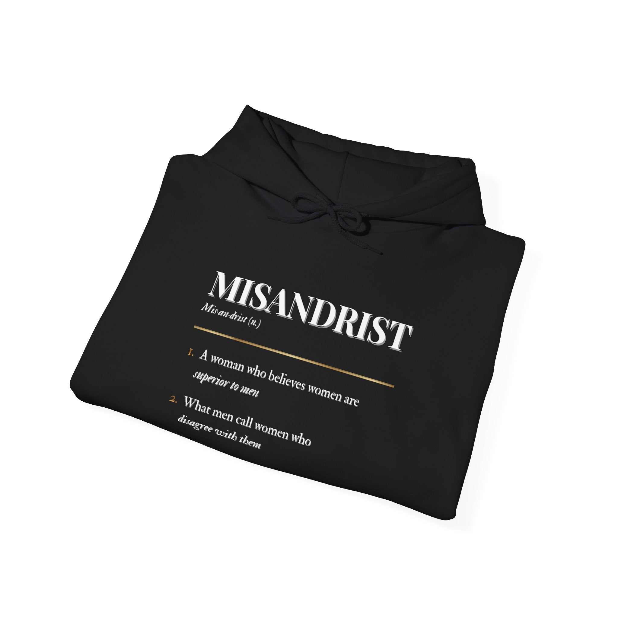Misandrist Definition Hoodie – Funny Dictionary-Style Anti-Men Graphic Hoodie