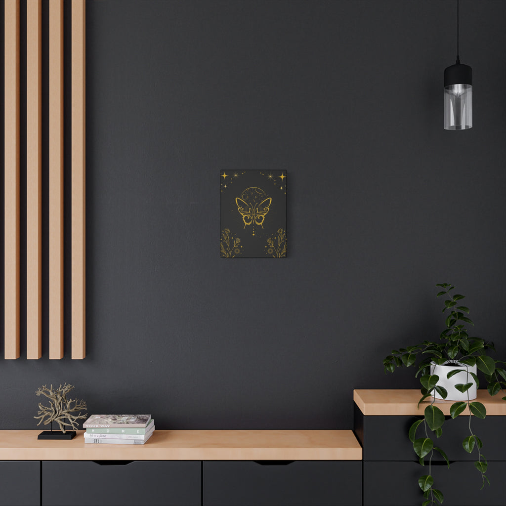 Mystic Gold Butterfly Canvas Wall Art