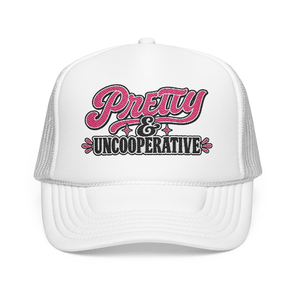 “Pretty & Uncooperative” Trucker Hat | Feminist Snapback