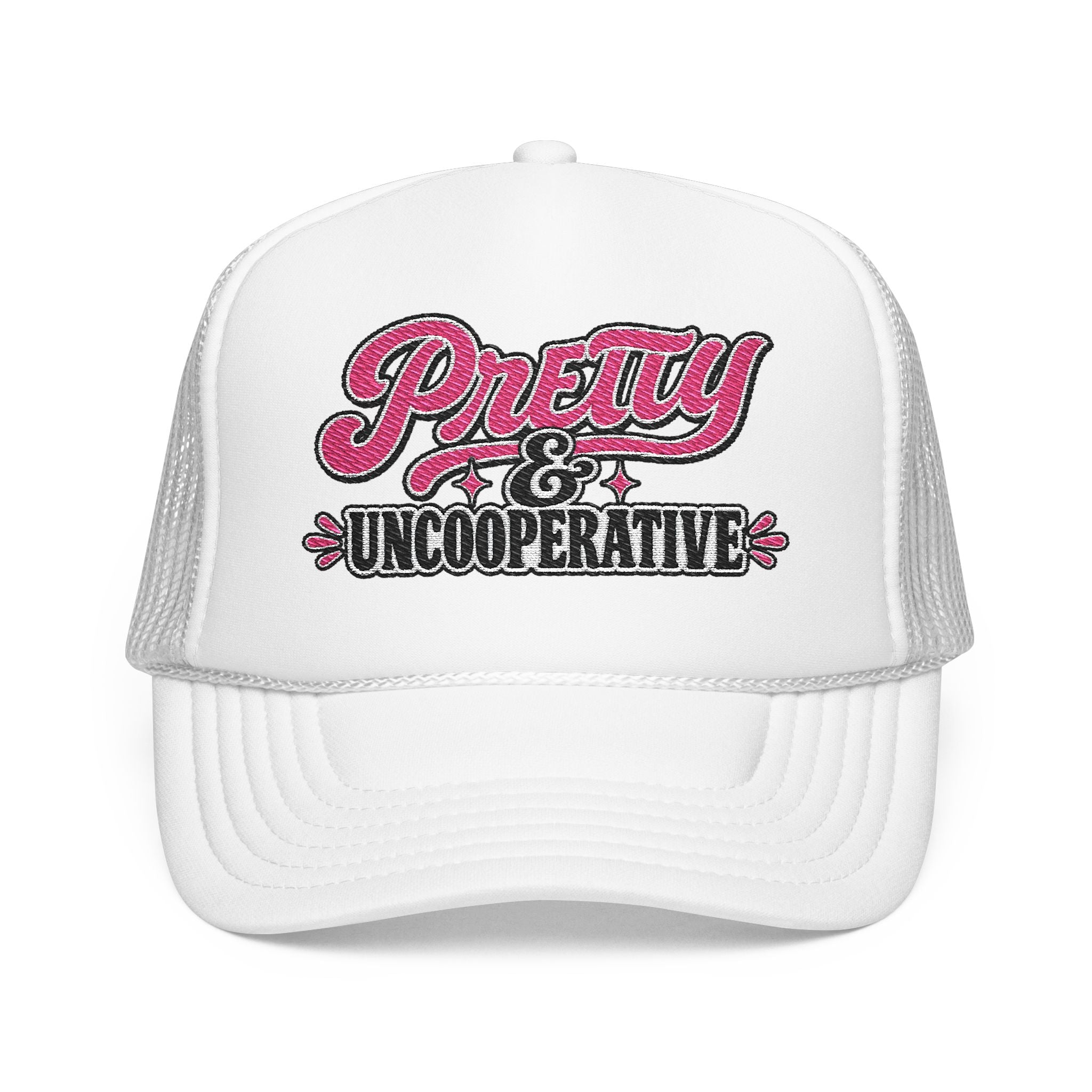 “Pretty & Uncooperative” Trucker Hat | Feminist Snapback