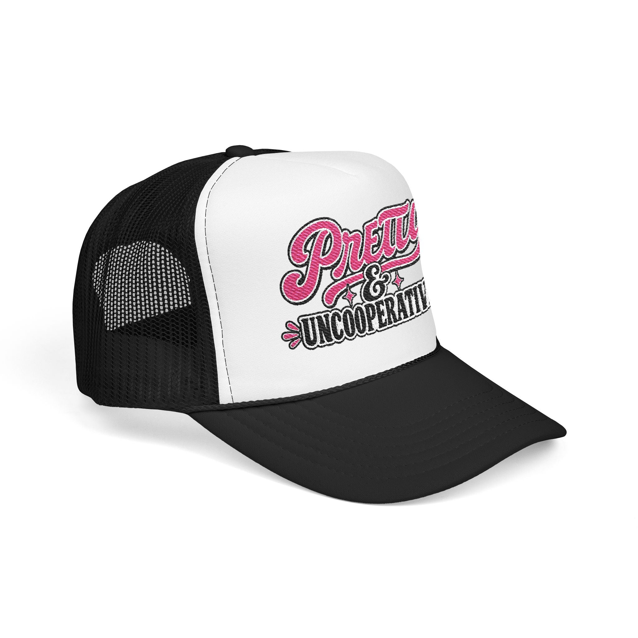 “Pretty & Uncooperative” Trucker Hat | Feminist Snapback