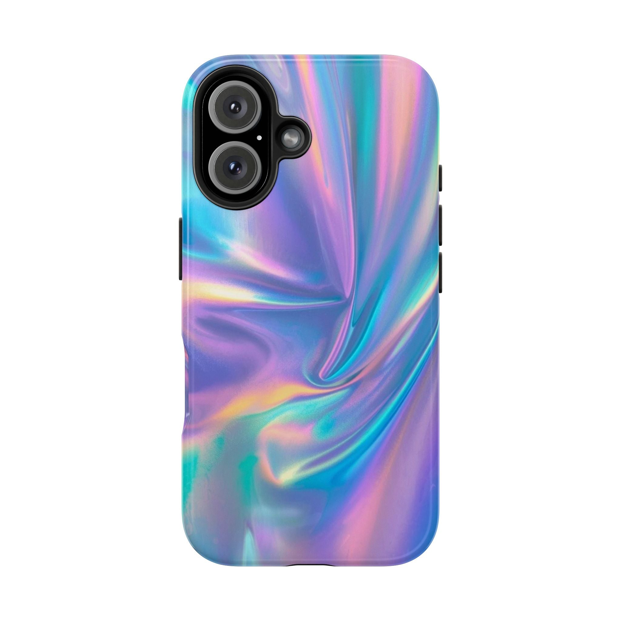 Iridescent Holographic Tough Phone Case – Shimmer Marble Protective Cover