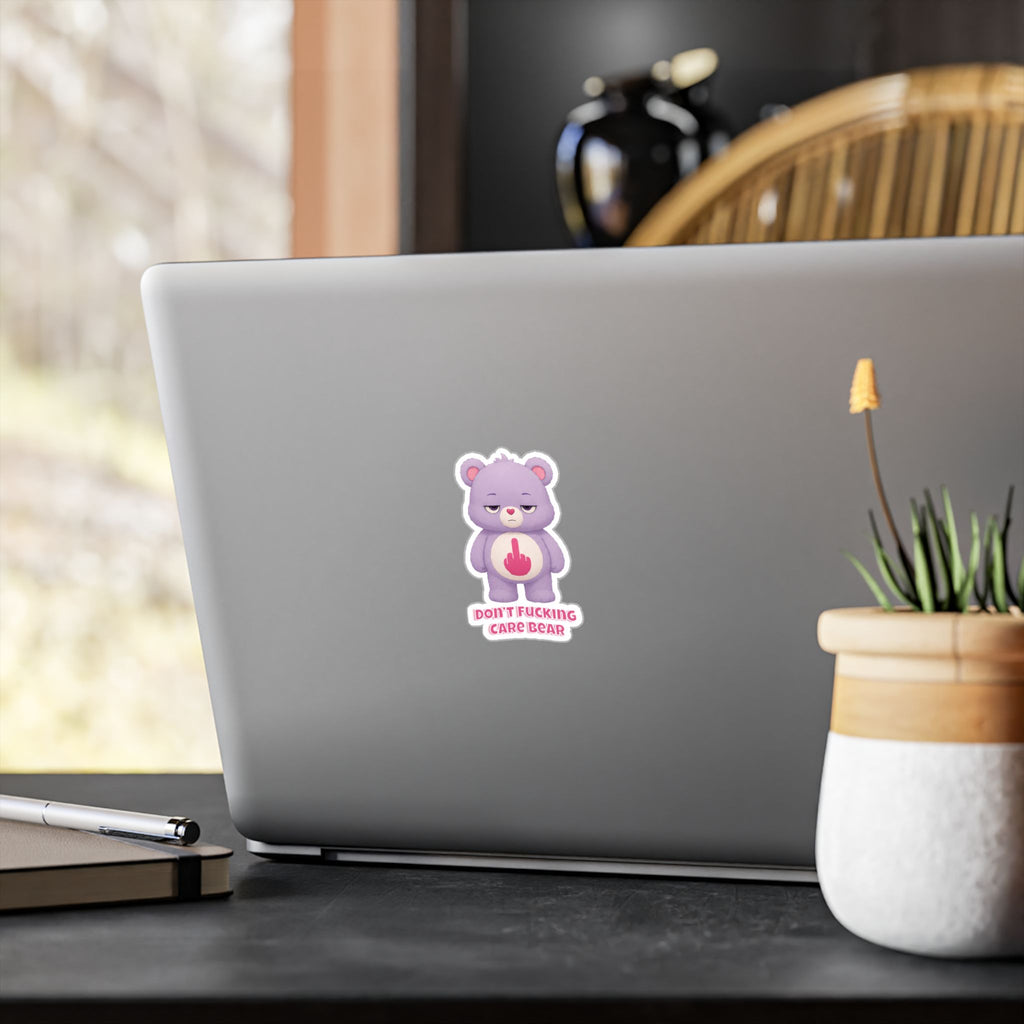 I Don’t Fucking Care Bear Funny Feminist Sticker | Sarcastic Bear sticker