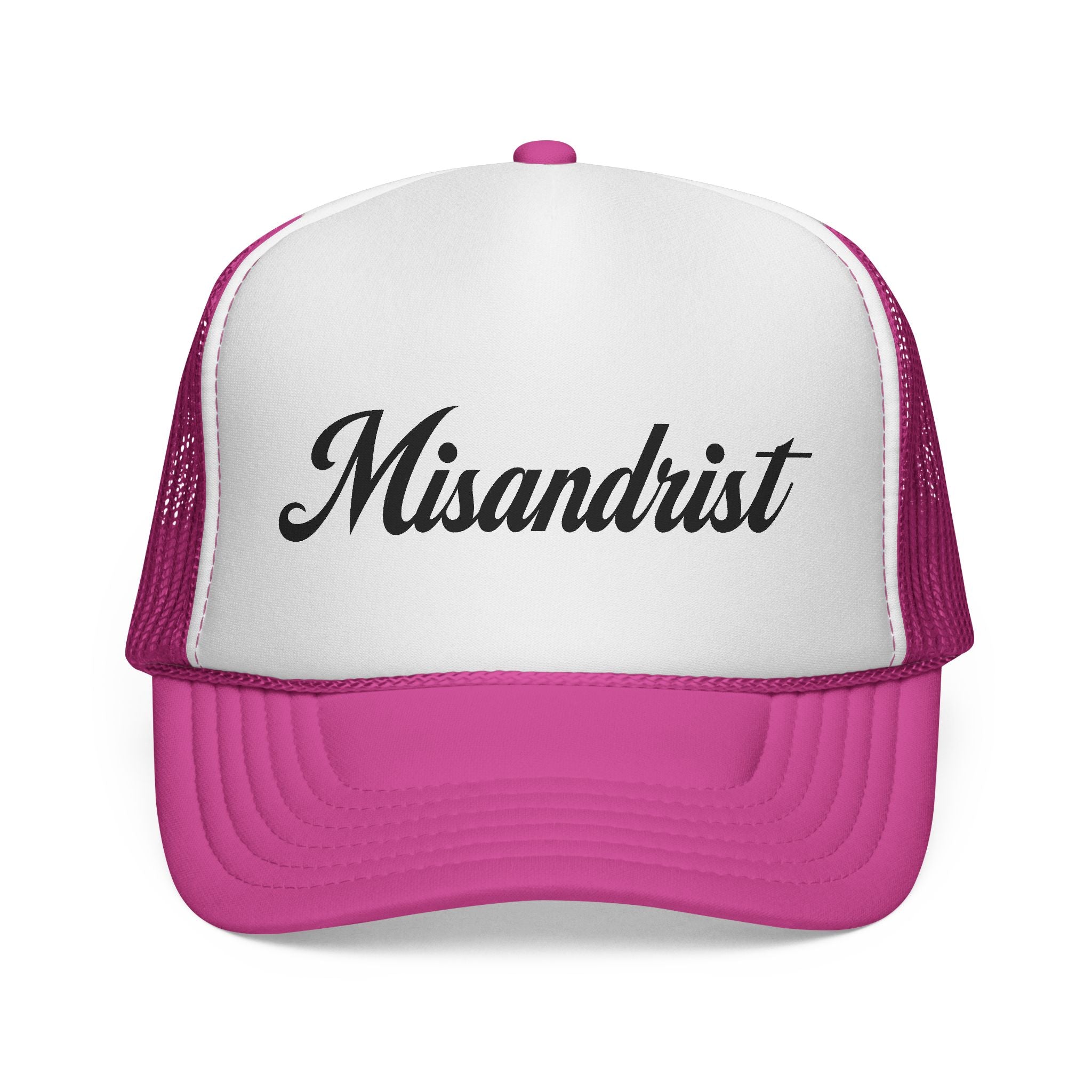 Misandrist Trucker Hat — Script Logo Mesh Cap