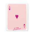 Ace of Hearts Pink 11x14 Canvas Wall Art — "oh, lucky girl syndrome!"
