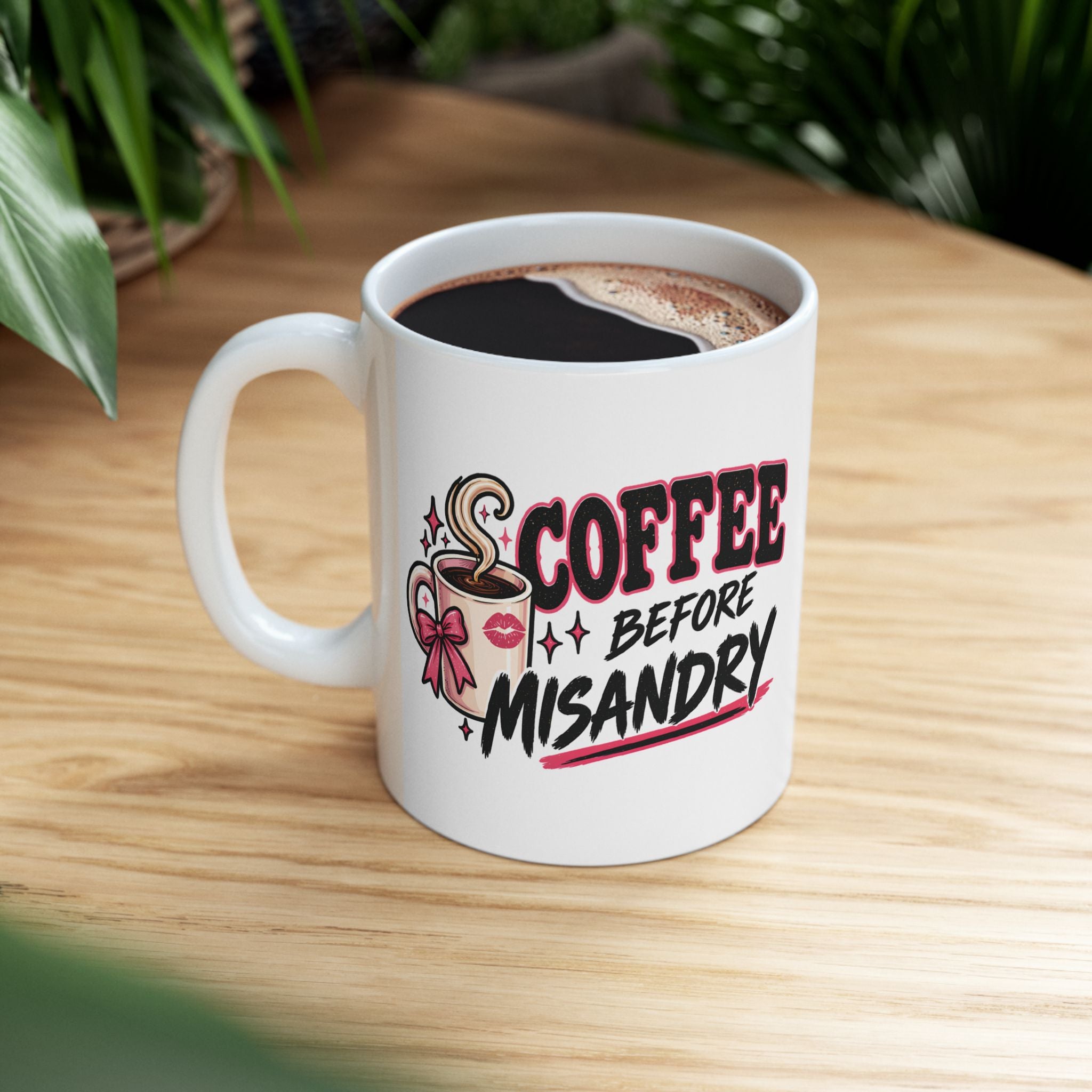 Coffee Before Misandry Mug | Funny Feminist Coffee Cup