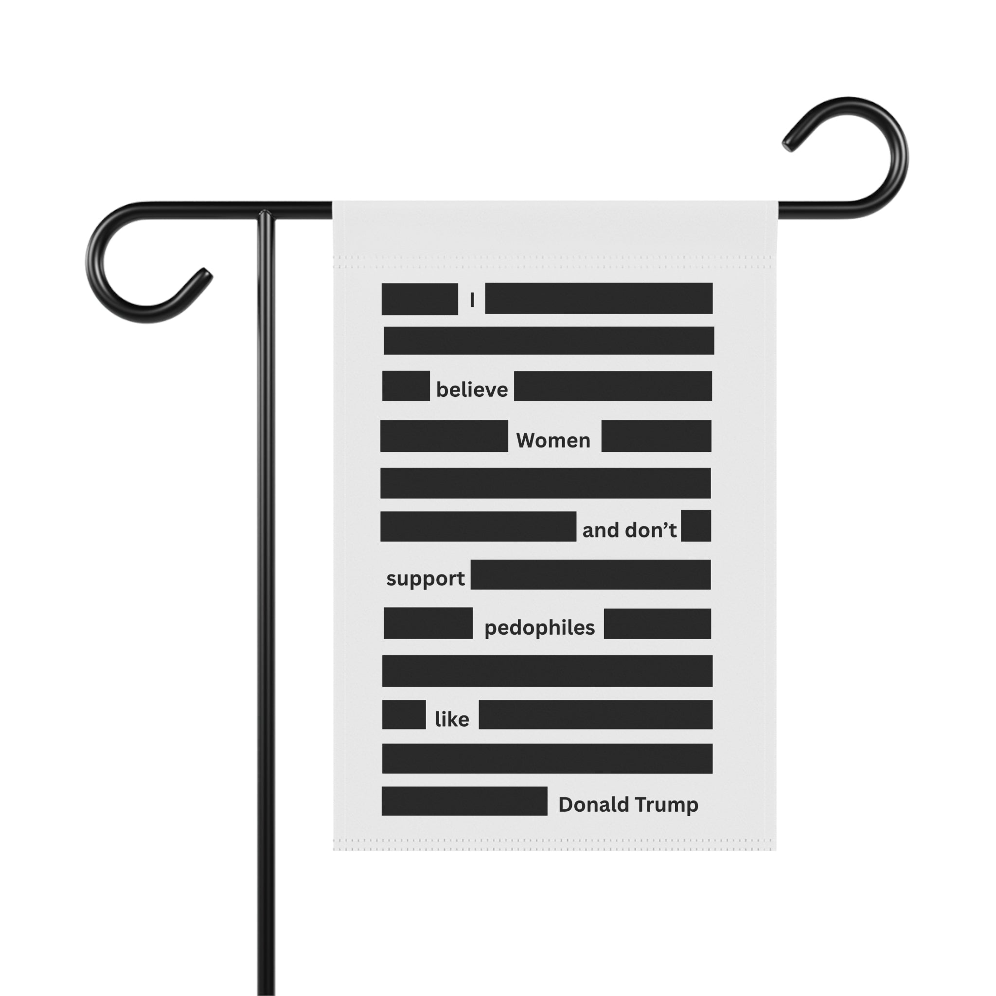 Garden Flag — Redacted Quote Protest Design