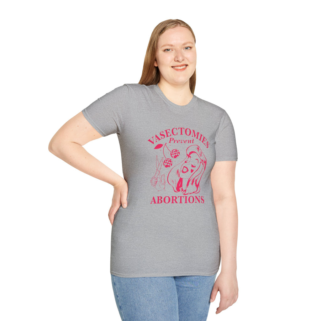'Vasectomies Prevent Abortions' Feminist Pro-Choice Graphic Tee