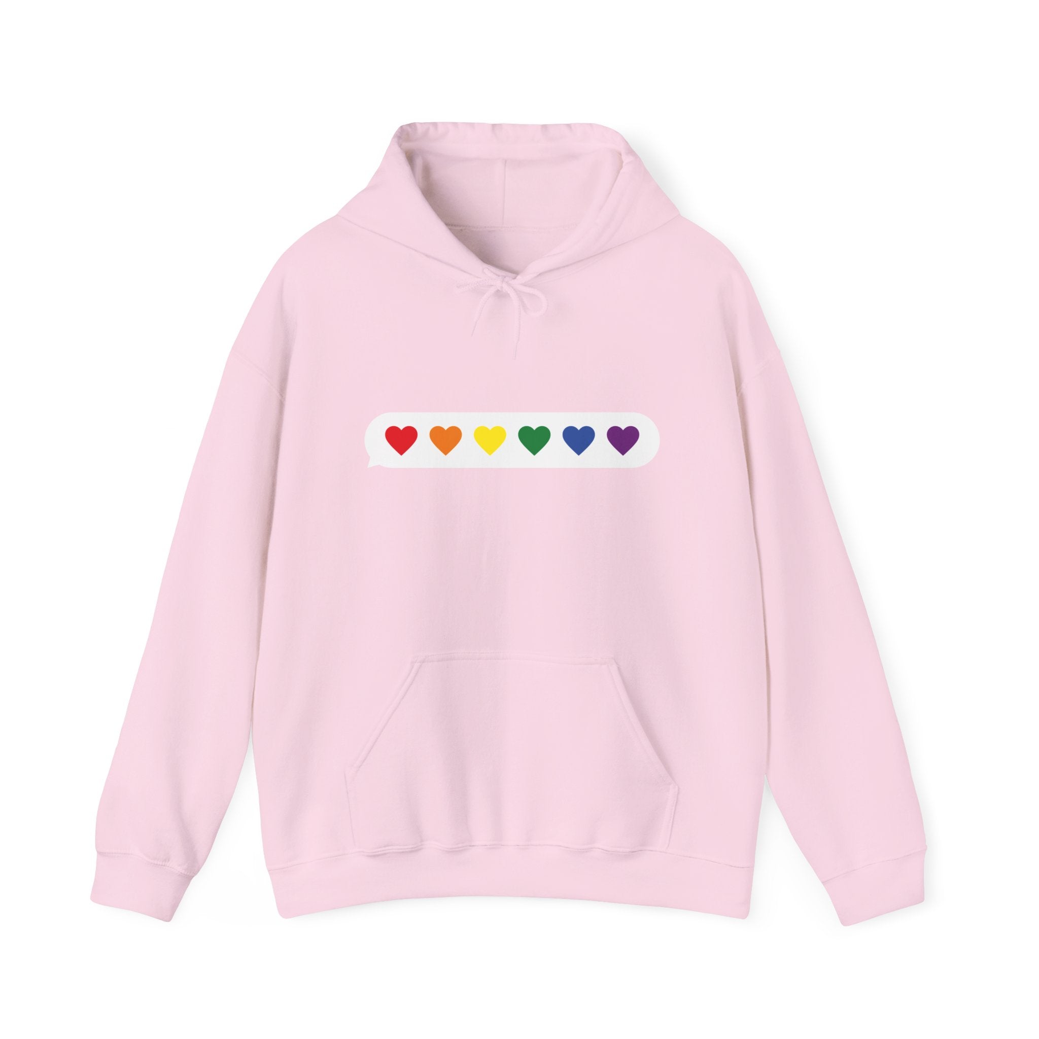 Rainbow Heart Hoodie — Minimal LGBTQ+ Pride Sweatshirt