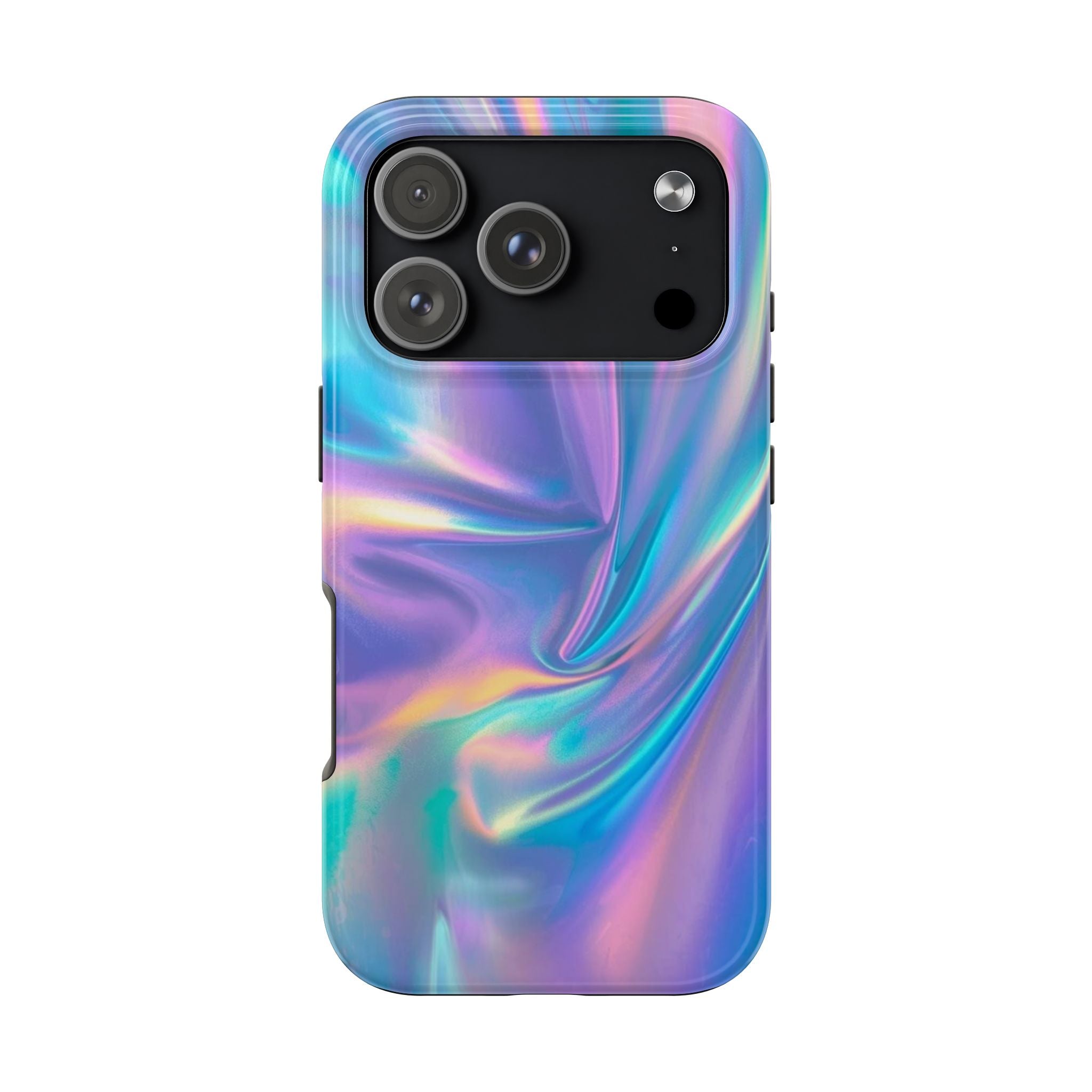 Iridescent Holographic Tough Phone Case – Shimmer Marble Protective Cover