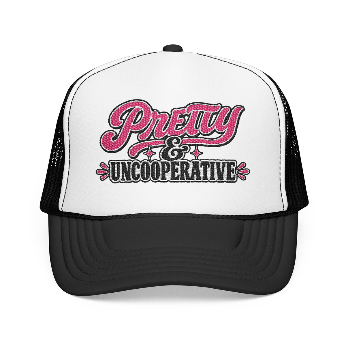 “Pretty & Uncooperative” Trucker Hat | Feminist Snapback