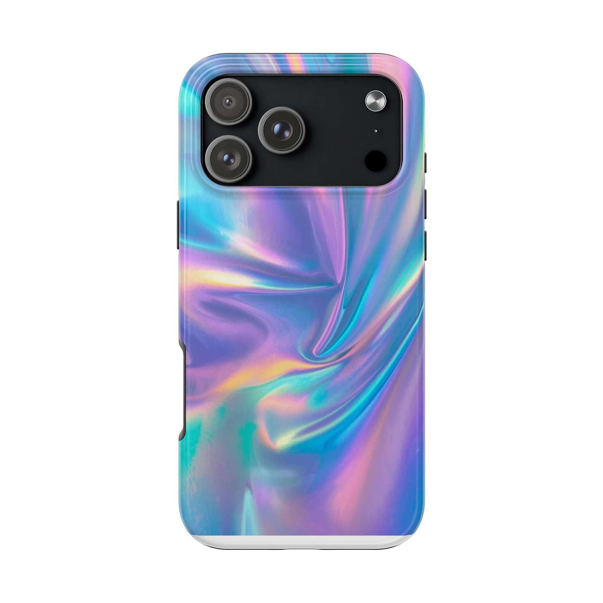 Iridescent Holographic Tough Phone Case – Shimmer Marble Protective Cover