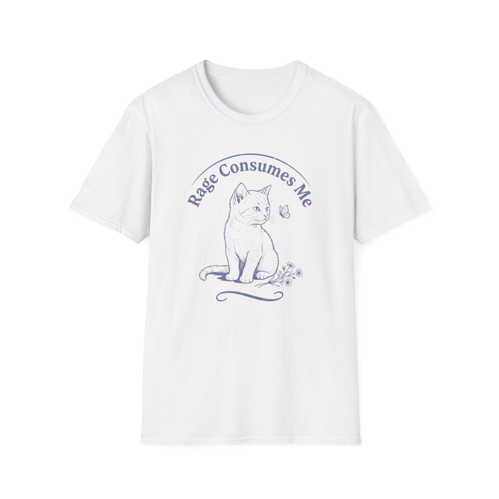 Rage Consumes Me Cat Shirt | Funny Angry Cat Tee | Cute But Unhinged | Sarcastic Cat Lover Gift