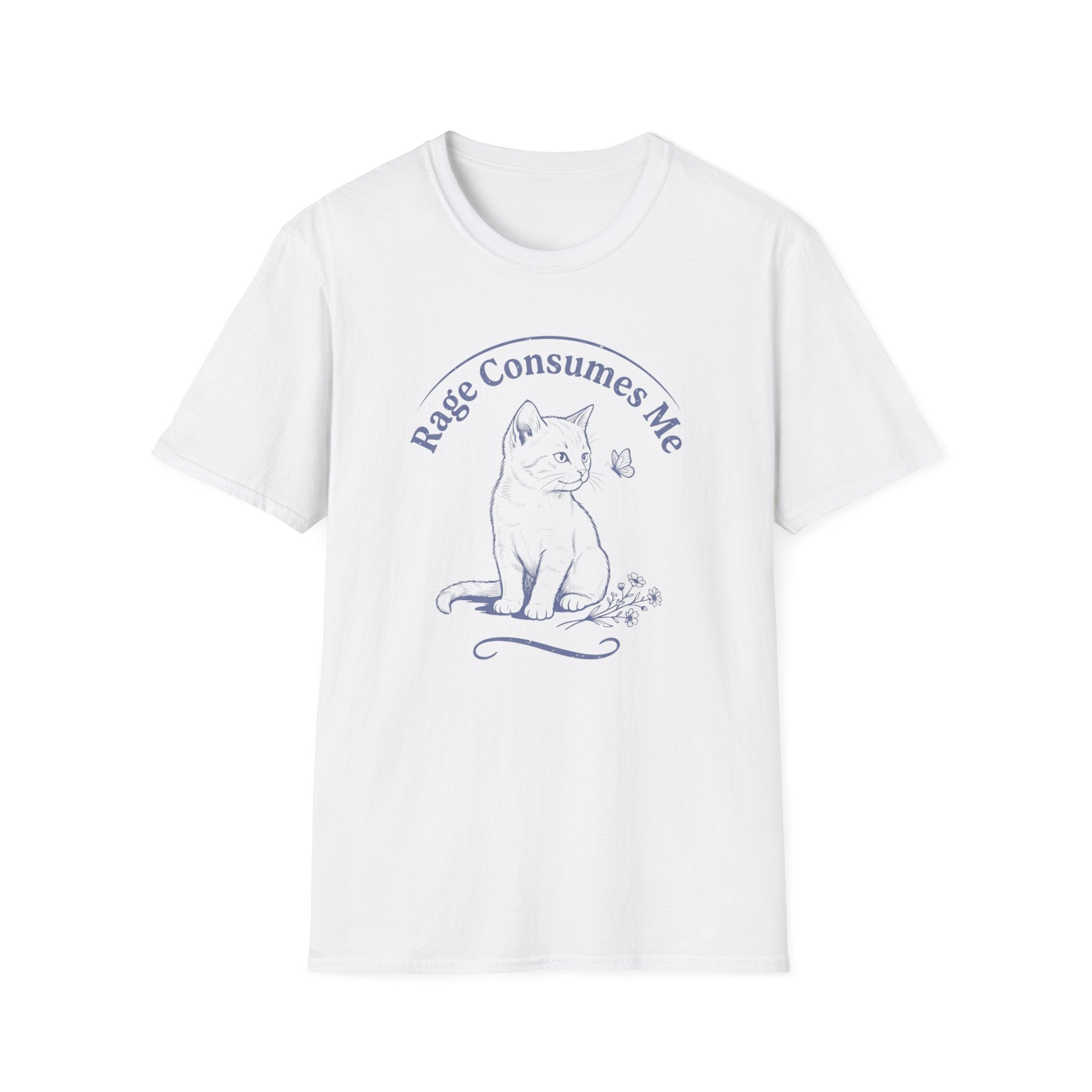 Rage Consumes Me Cat Shirt | Funny Angry Cat Tee | Cute But Unhinged | Sarcastic Cat Lover Gift