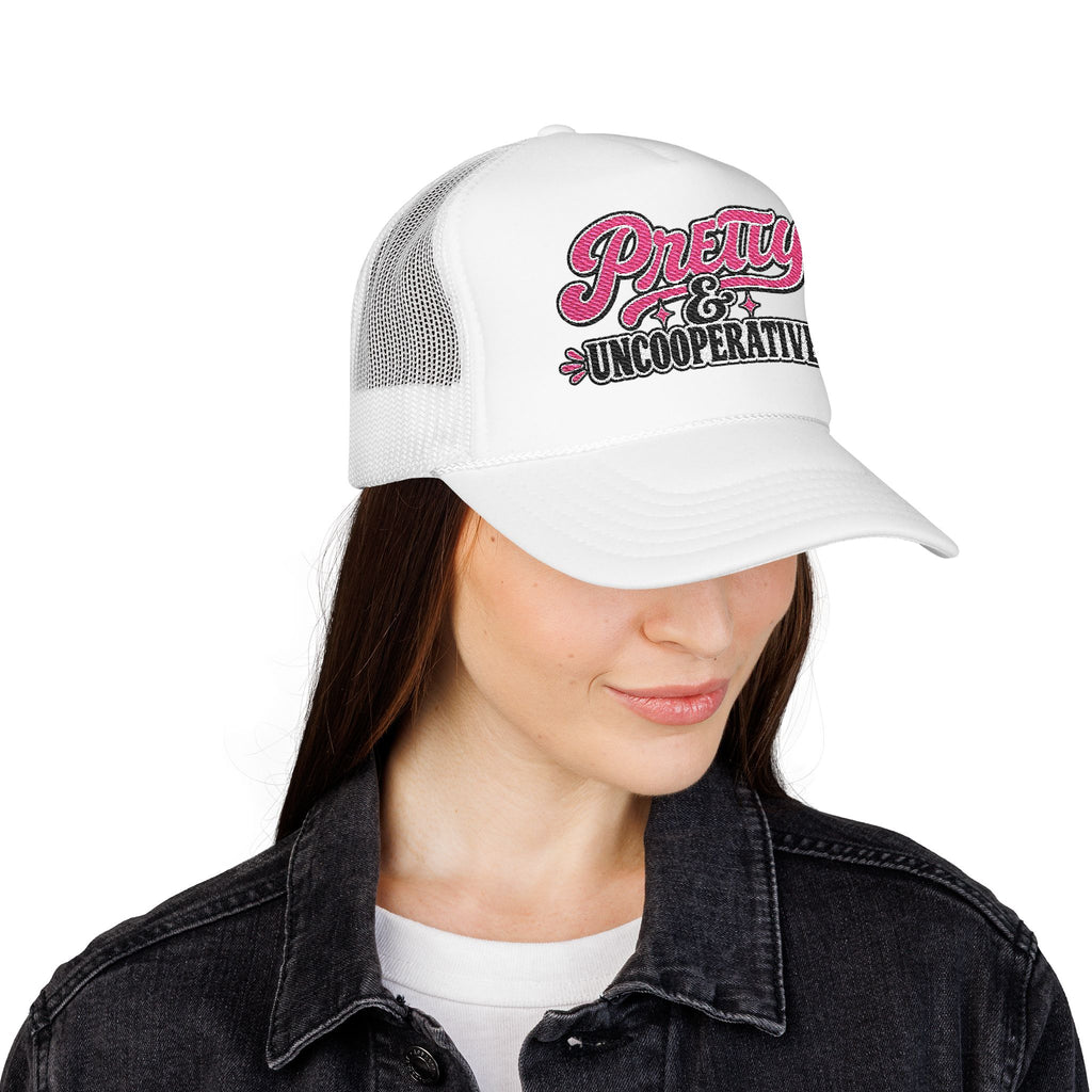 “Pretty & Uncooperative” Trucker Hat | Feminist Snapback