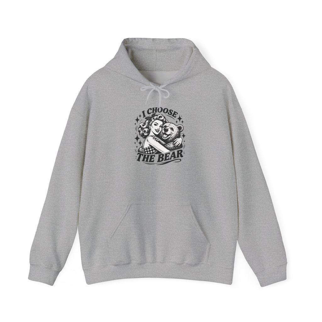 I Choose The Bear Hoodie — Cute Vintage Bear Graphic Sweatshirt