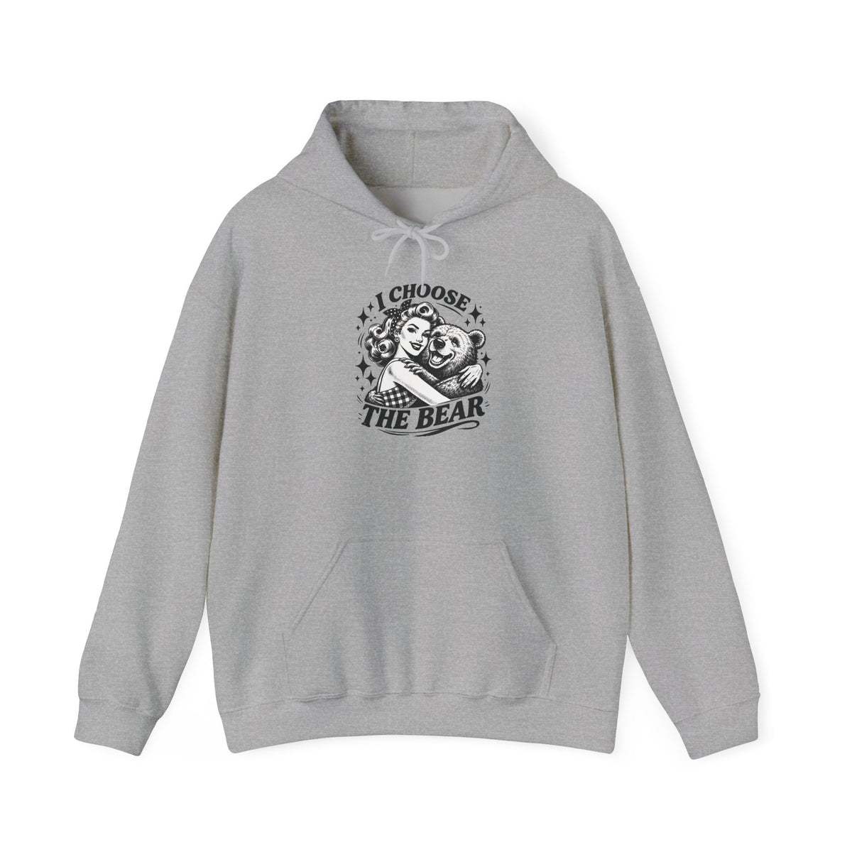 I Choose The Bear Hoodie — Cute Vintage Bear Graphic Sweatshirt
