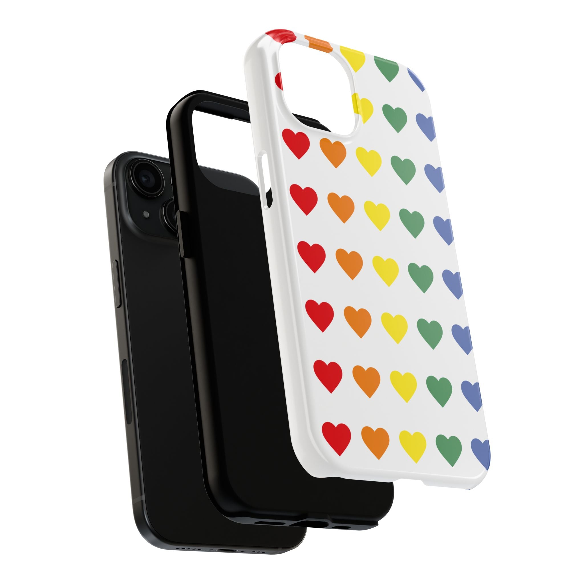 Rainbow Heart Tough Phone Case — Pride LGBTQ+ Protective Phone Cover