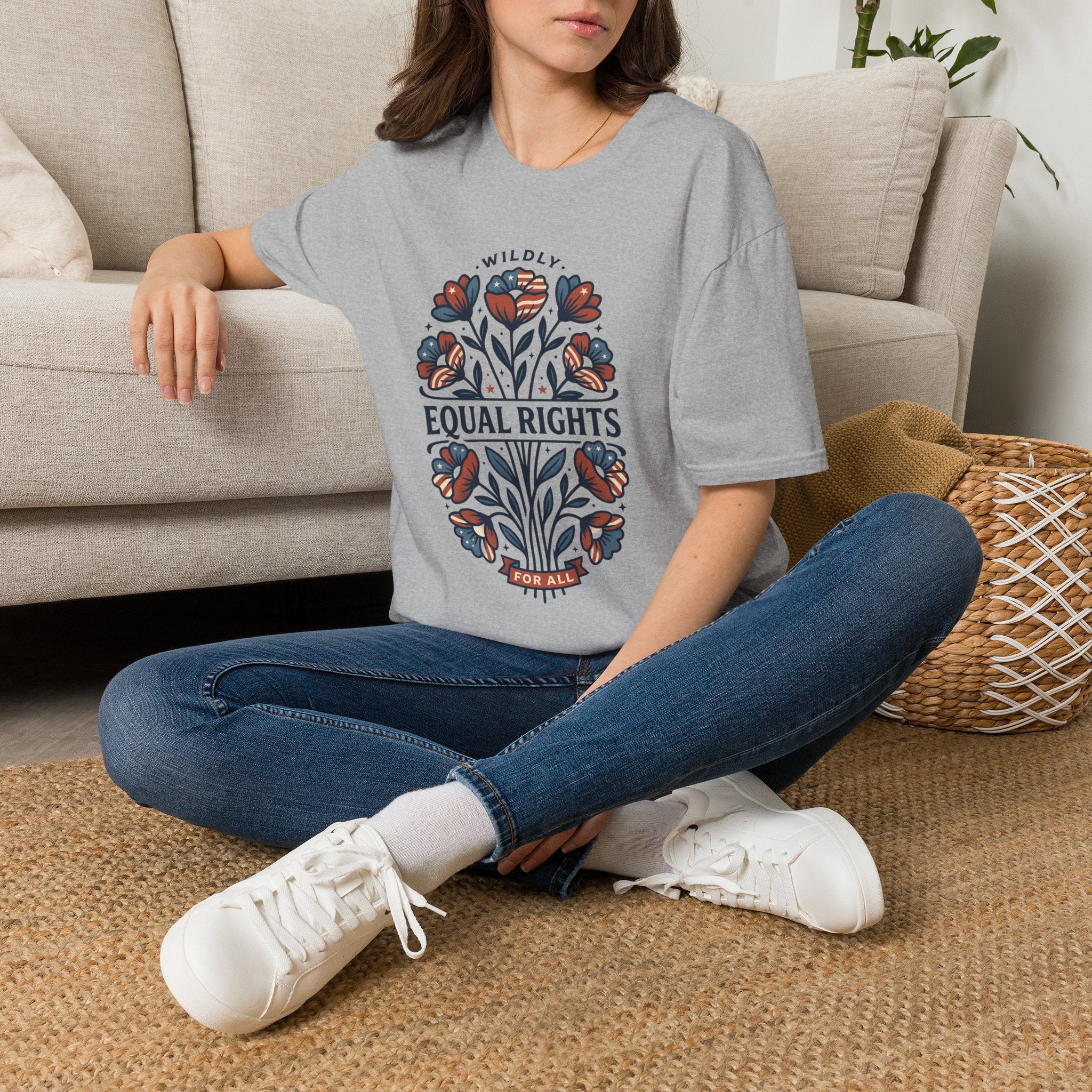 Wildly Equal Rights For All Shirt, Feminist Floral Tee, Equal Rights Shirt Women, Political Activist Shirt, Patriotic Feminist Tee, Floral Protest Shirt, Human Rights Shirt, Women’s Rights Graphic Tee...