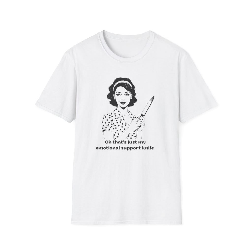 Women's Tee — "Oh That’s Just My Emotional Support Knife" Retro Graphic