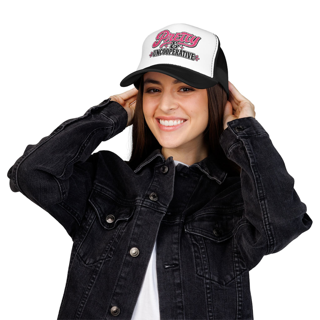 “Pretty & Uncooperative” Trucker Hat | Feminist Snapback