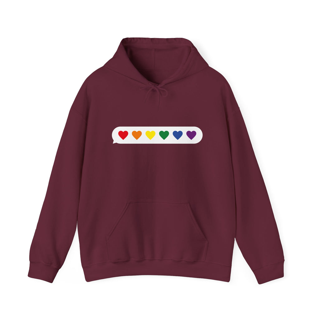 Rainbow Heart Hoodie — Minimal LGBTQ+ Pride Sweatshirt