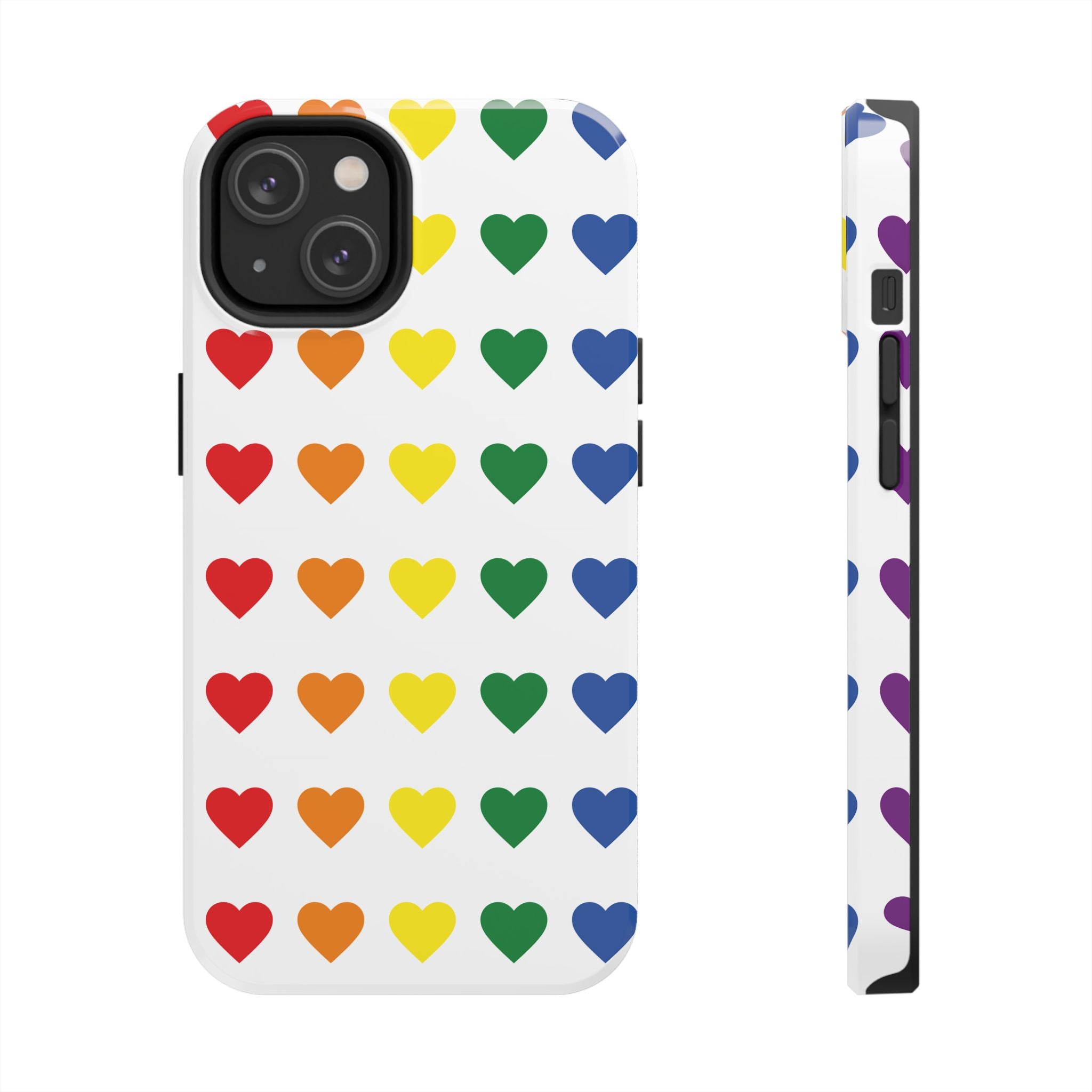 Rainbow Heart Tough Phone Case — Pride LGBTQ+ Protective Phone Cover