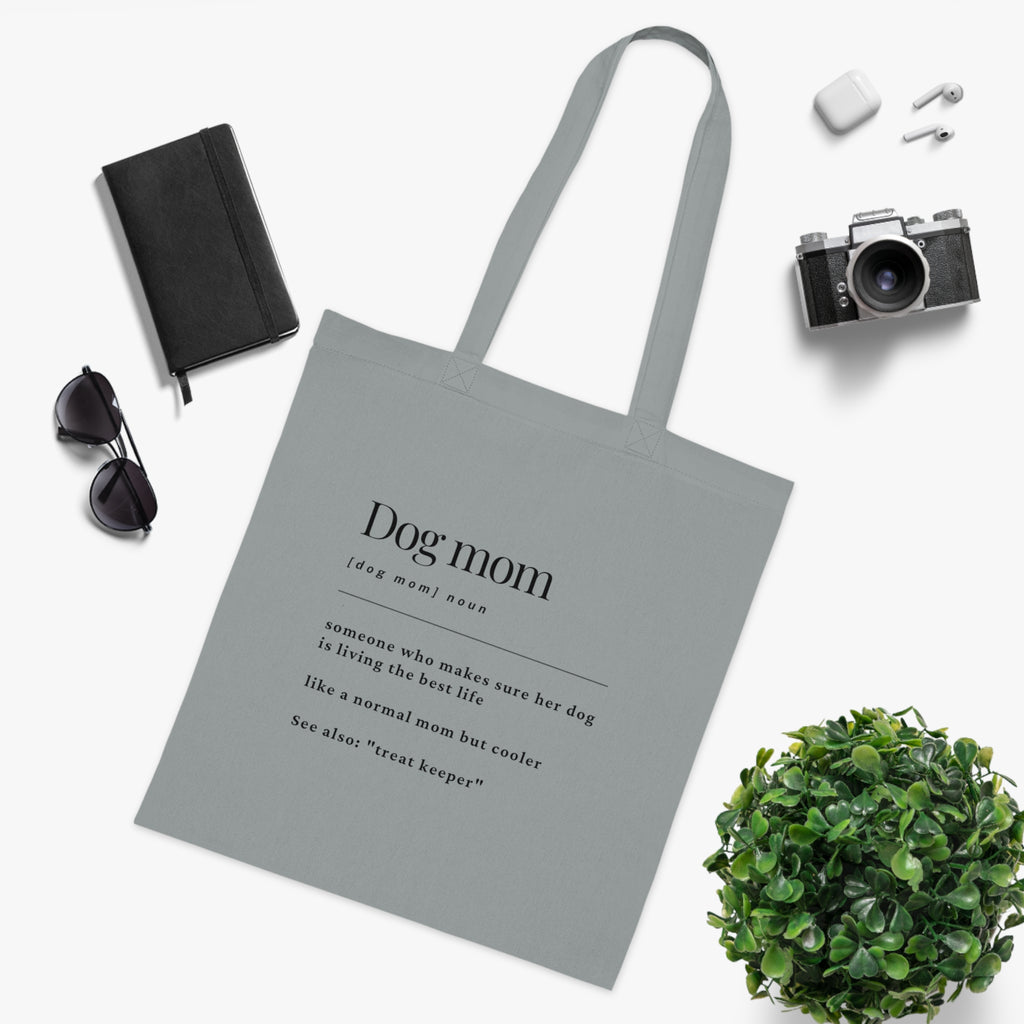 Dog Mom Definition Cotton Tote — Funny Dog Lover Gift Tote Bag