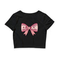 Pink Money Bow Crop Tee — Cute Feminine Graphic Top