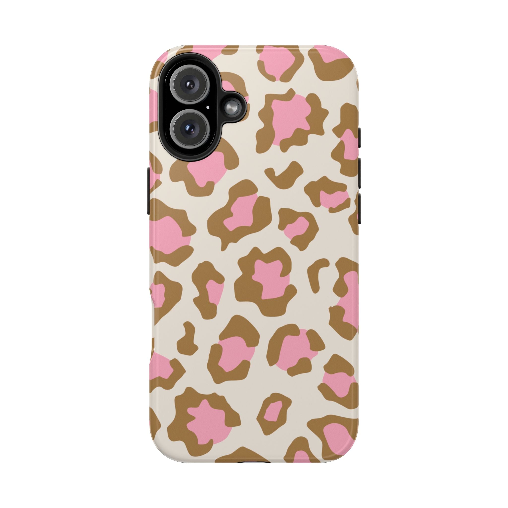 Pink Leopard Tough Phone Case — Protective Animal Print Phone Cover
