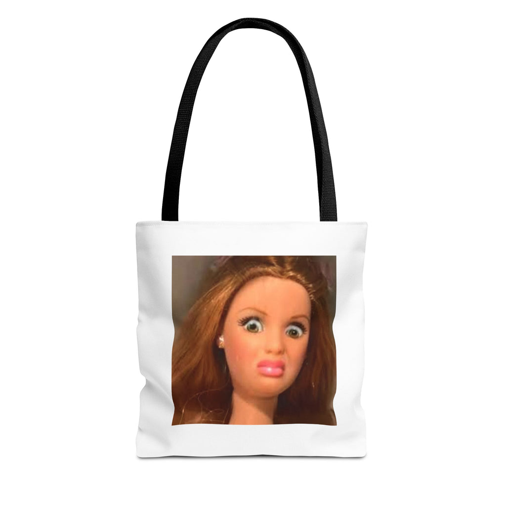 Tote Bag — Funny Shocked Doll Face Printed Cotton Tote