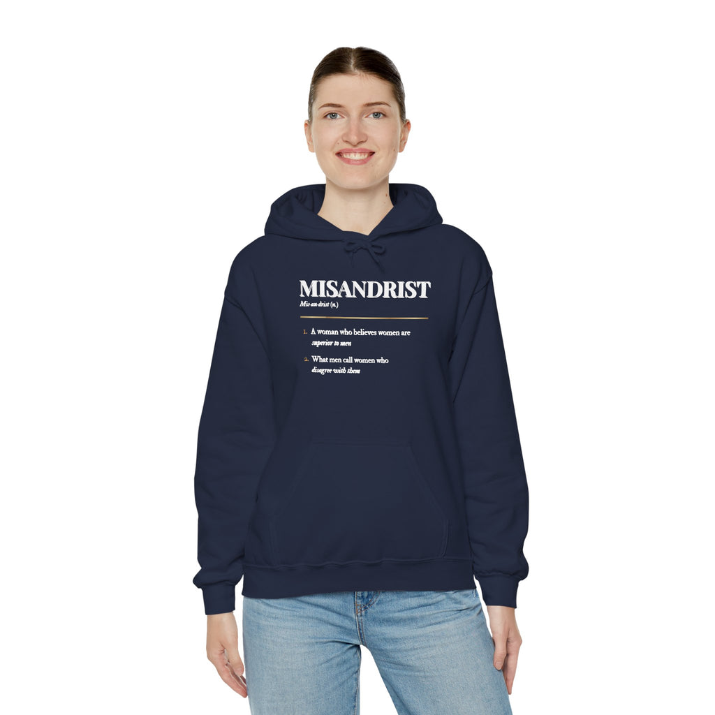 Misandrist Definition Hoodie – Funny Dictionary-Style Anti-Men Graphic Hoodie