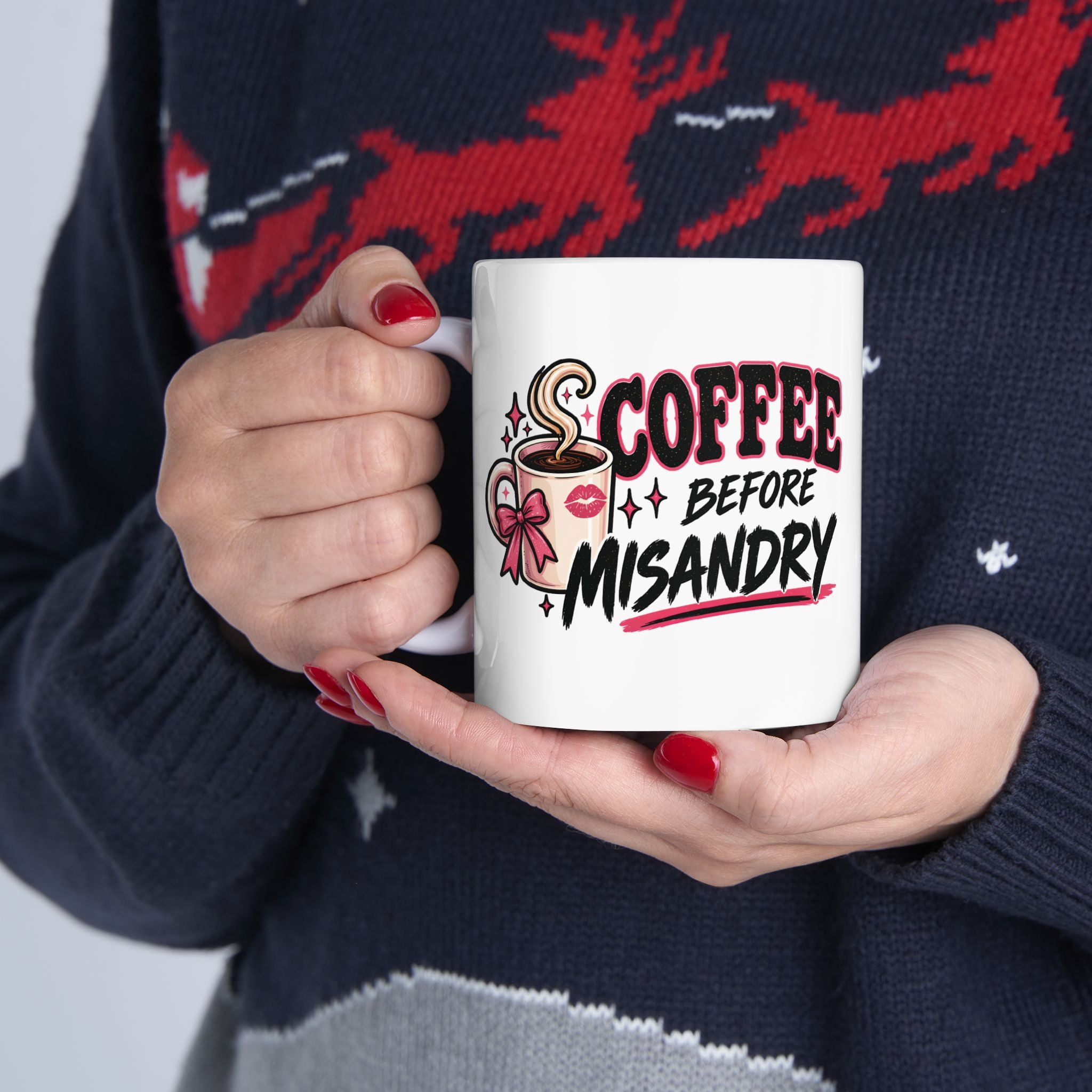 Coffee Before Misandry Mug | Funny Feminist Coffee Cup