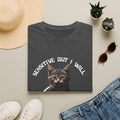 Women's Tee — "Sensitive But I Will Stab You" Cute Cat Graphic