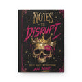 “Notes to Disrupt” Skull & Crown Journal – Gothic Feminist Notebook, Pink & Gold Witchy Planner, Dark Academia Skull Notebook, Rebellious Women Gift