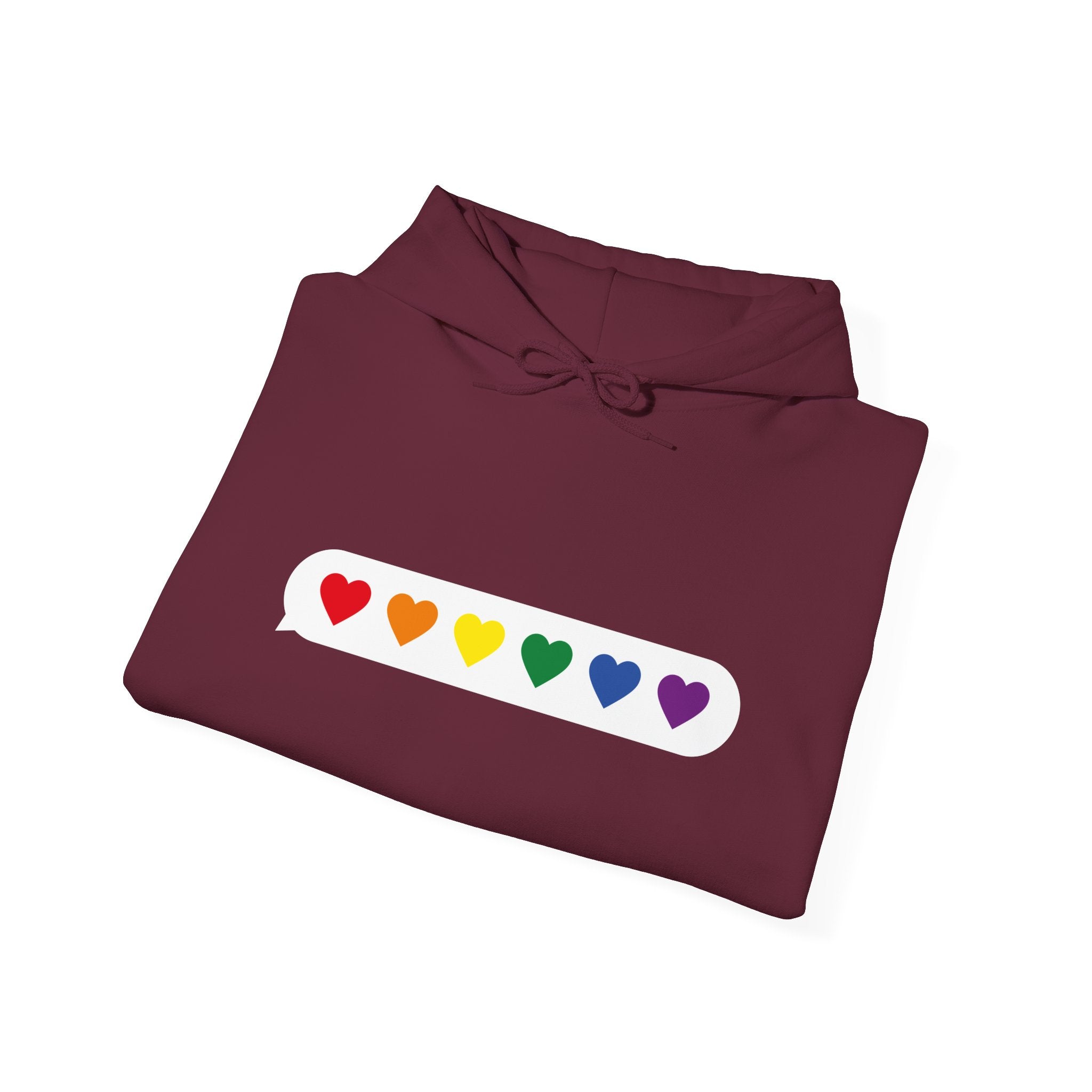 Rainbow Heart Hoodie — Minimal LGBTQ+ Pride Sweatshirt