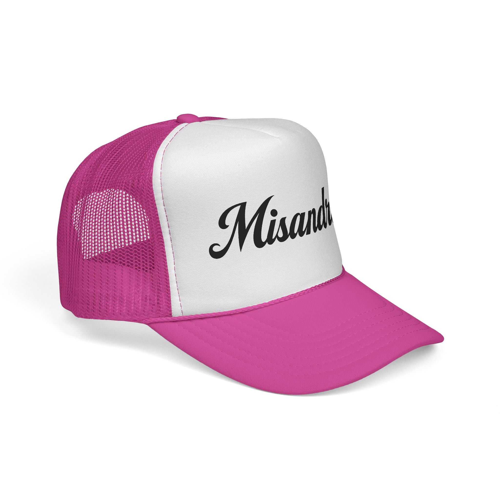 Misandrist Trucker Hat — Script Logo Mesh Cap