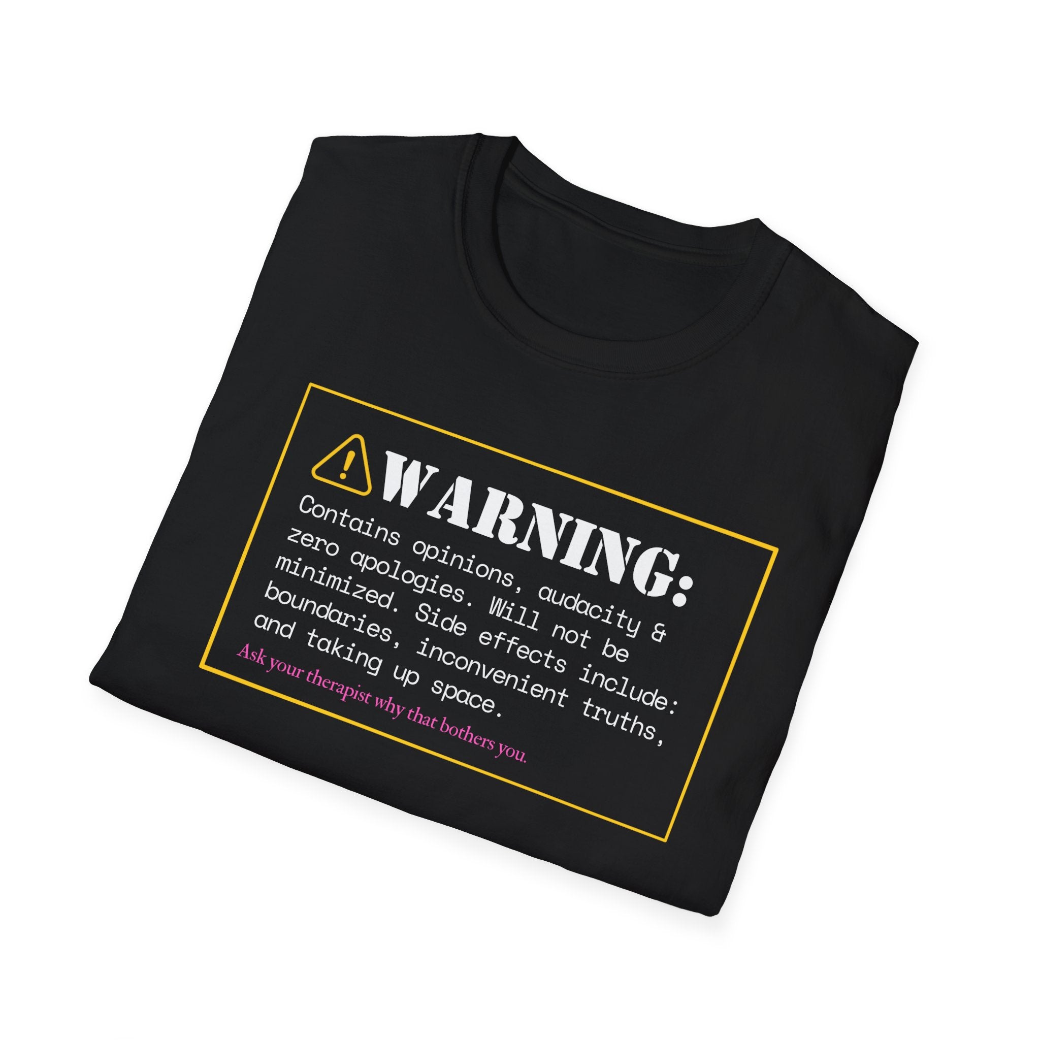 Boundary Warning Graphic Tee — Women’s Empowerment T-Shirt