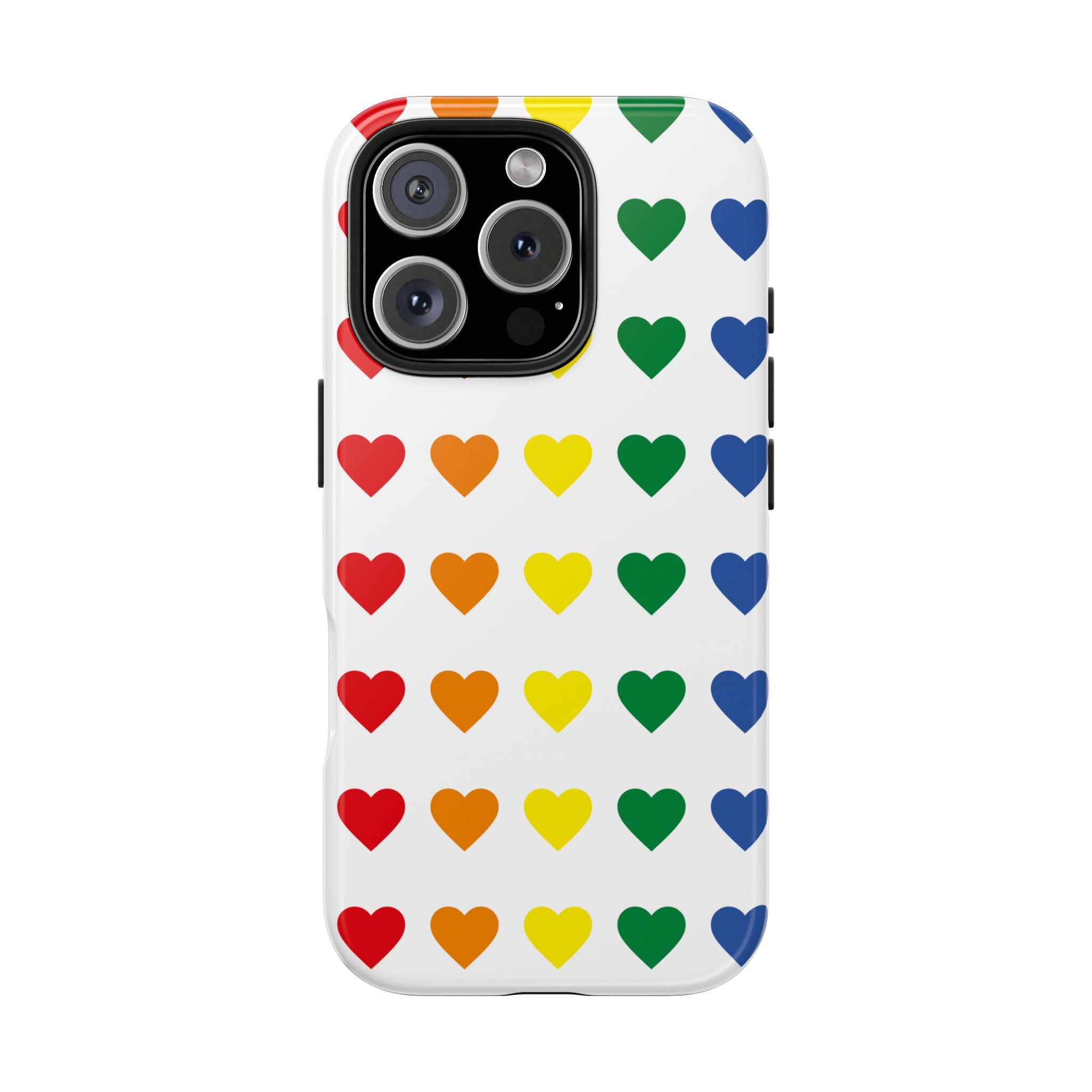 Rainbow Heart Tough Phone Case — Pride LGBTQ+ Protective Phone Cover