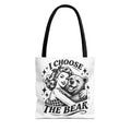I Choose The Bear Retro Graphic Tote Bag