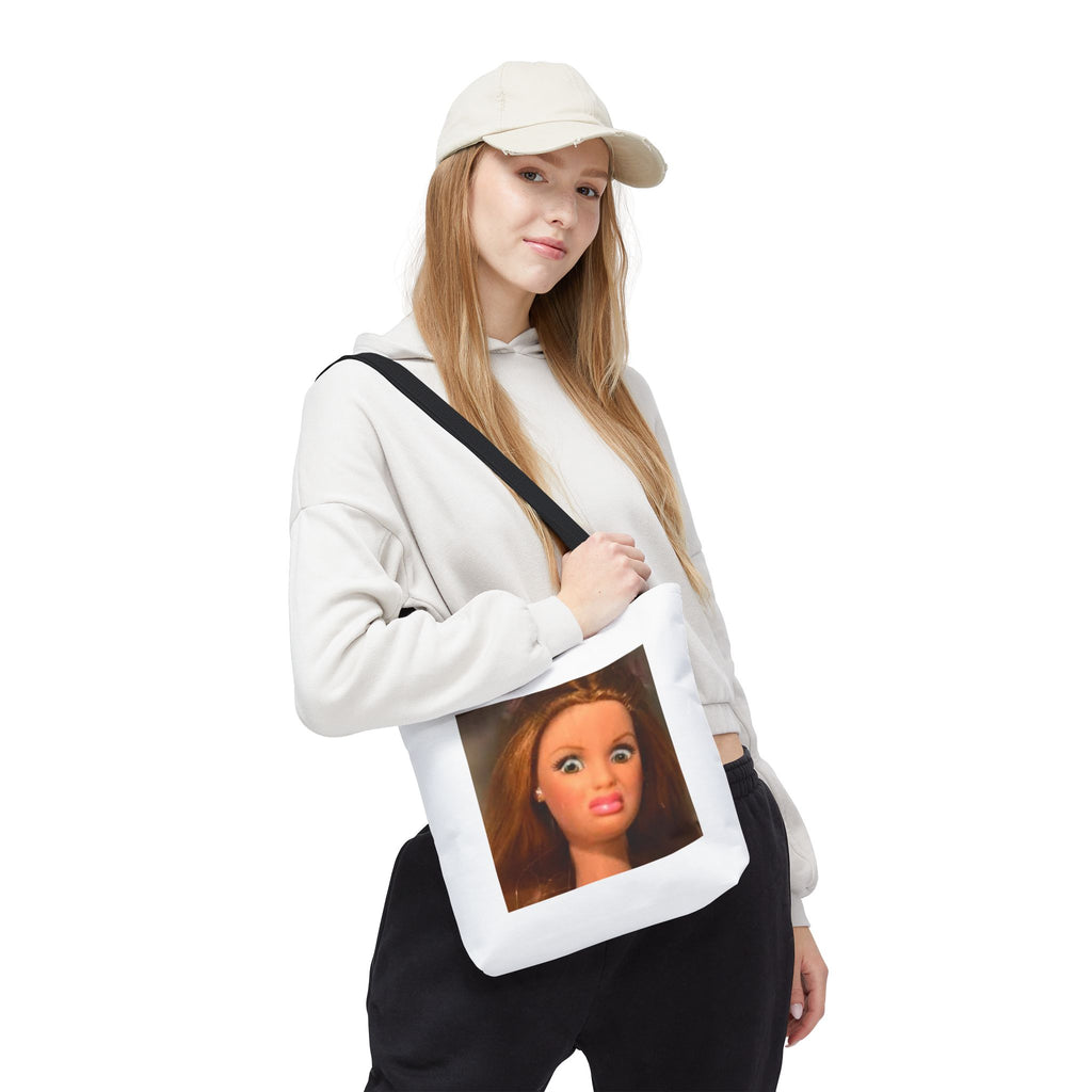 Tote Bag — Funny Shocked Doll Face Printed Cotton Tote