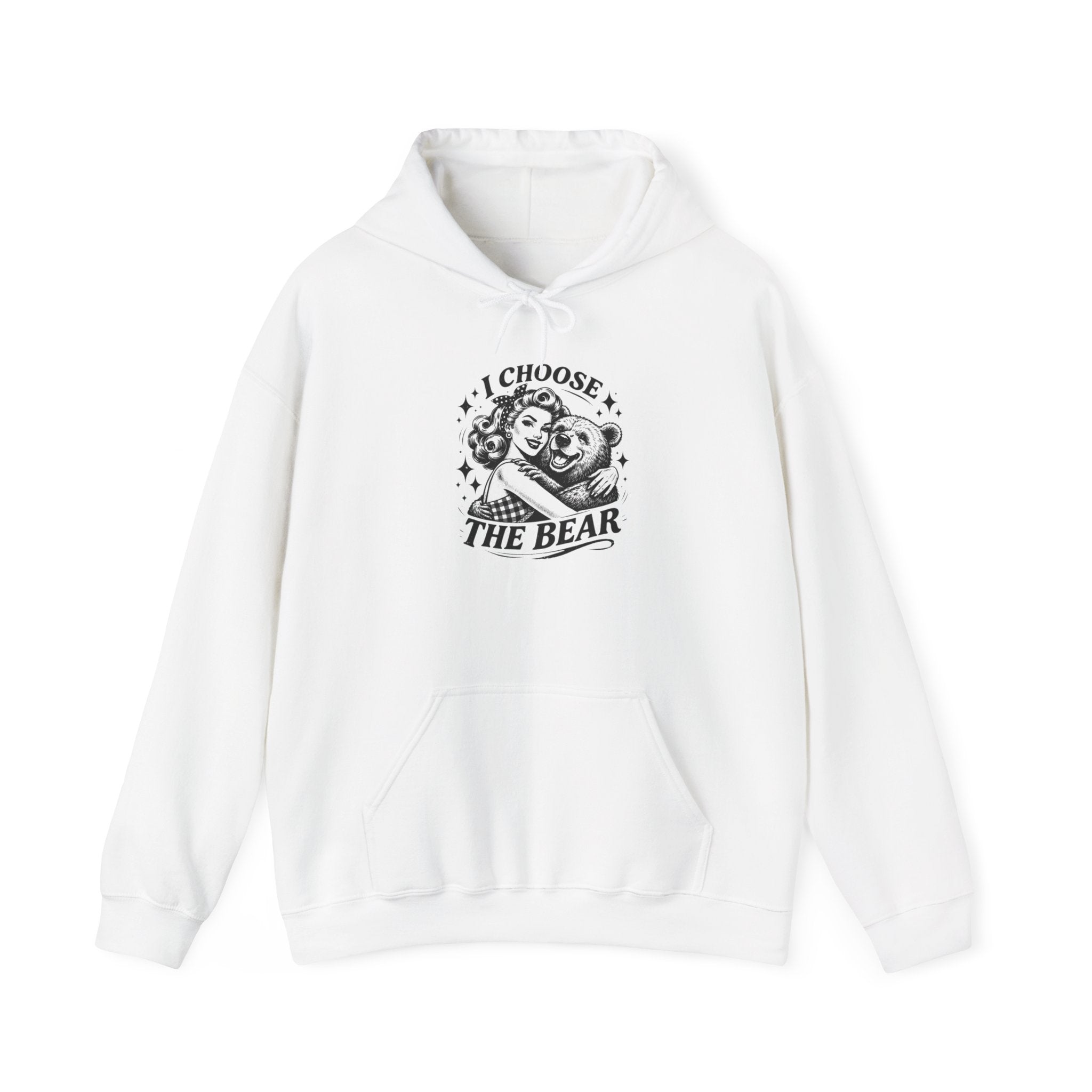 I Choose The Bear Hoodie — Cute Vintage Bear Graphic Sweatshirt