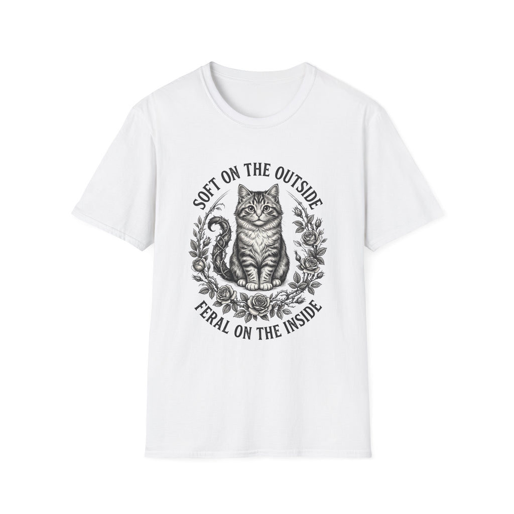 Cat Graphic T-Shirt — “Soft on the Outside, Feral on the Inside”