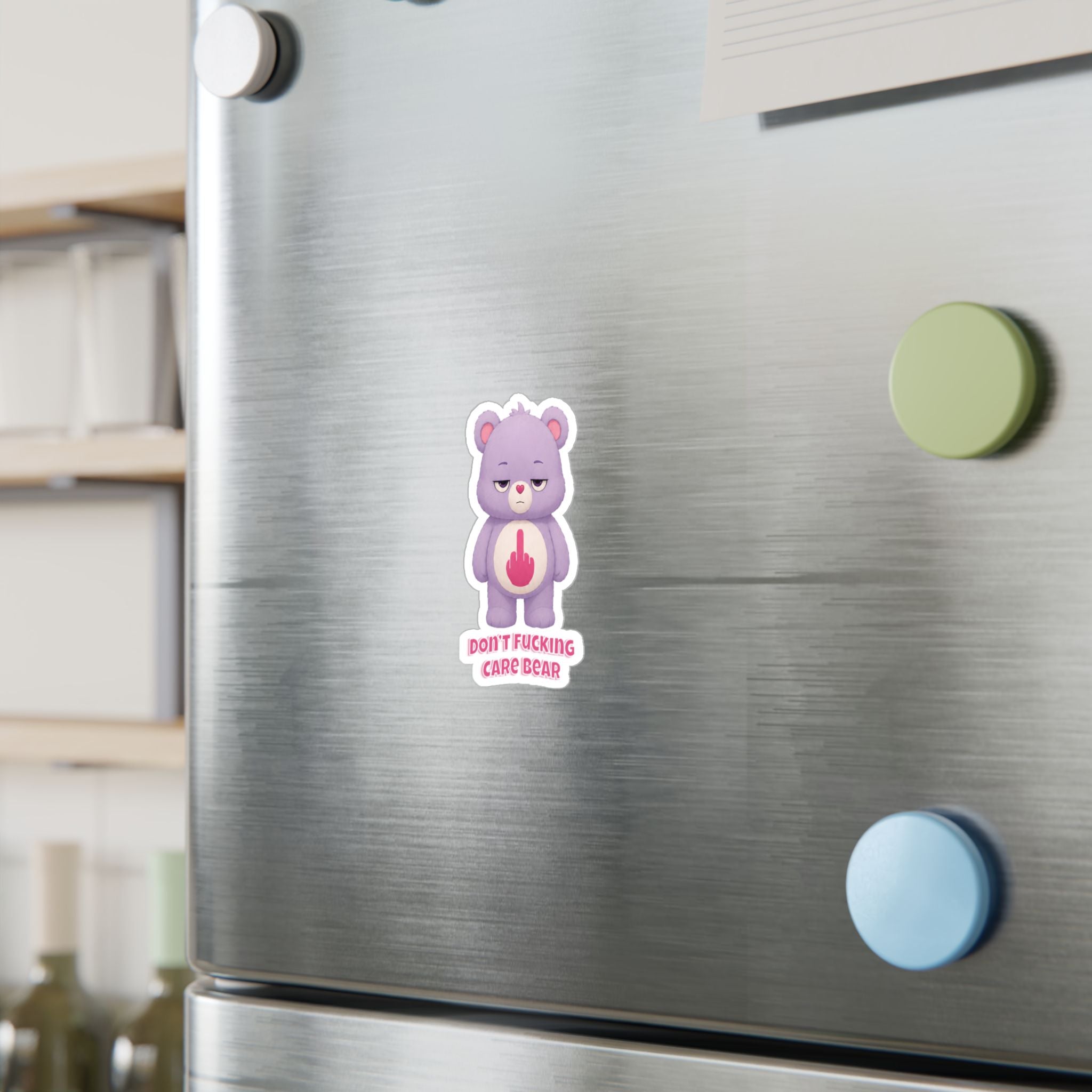 I Don’t Fucking Care Bear Funny Feminist Sticker | Sarcastic Bear sticker