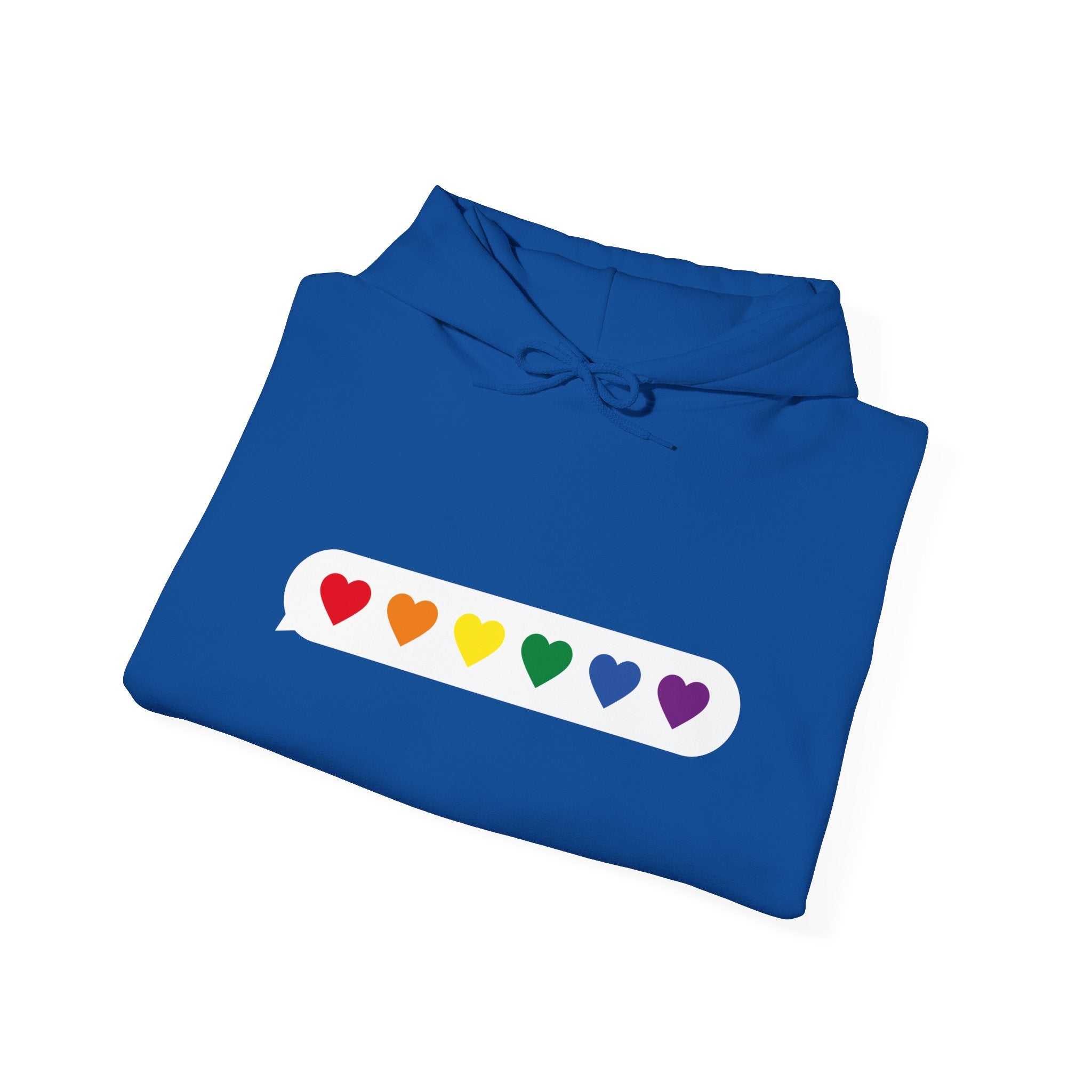 Rainbow Heart Hoodie — Minimal LGBTQ+ Pride Sweatshirt