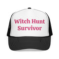 Witch Hunt Survivor Hat | Feminist Embroidered Trucker hat | Gothic Feminist Accessory