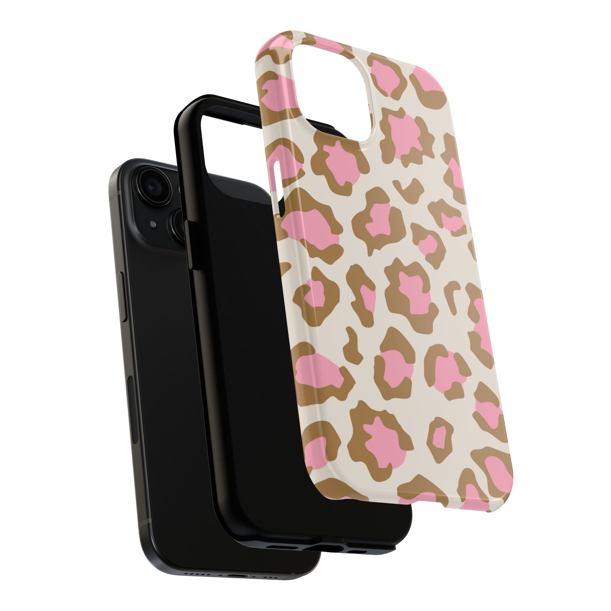 Pink Leopard Tough Phone Case — Protective Animal Print Phone Cover
